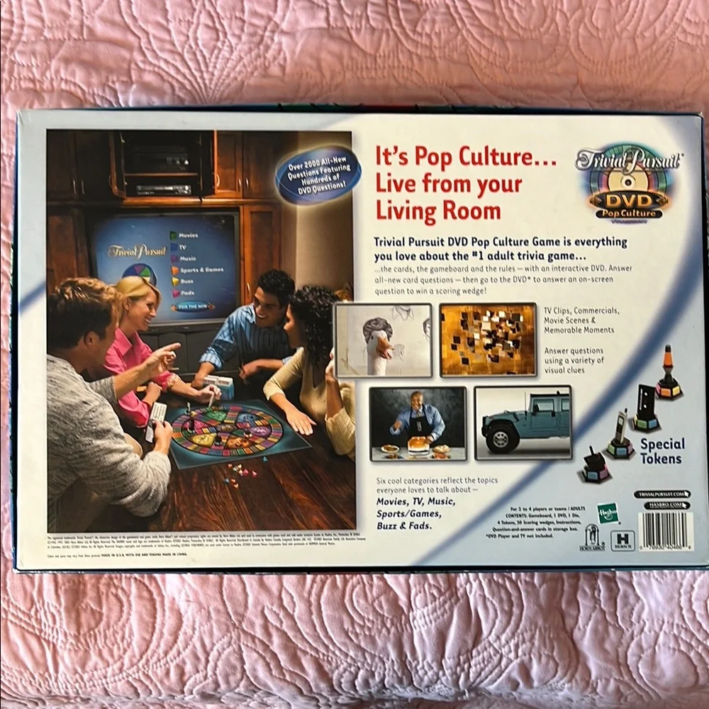 Hasbro trivia Pursuit DVD Pop Culture Board Game
